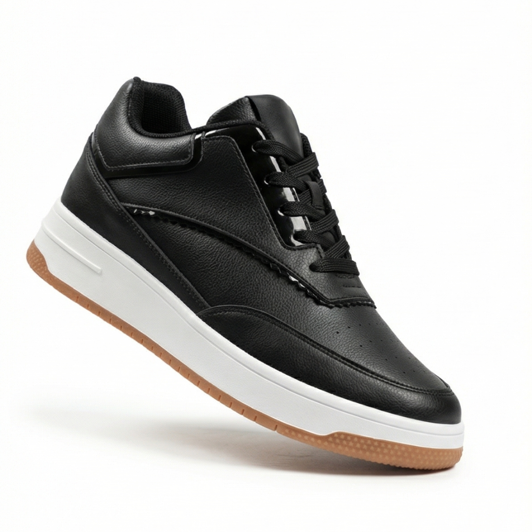 HEIGHTN Apex sneaker sole view showing gum rubber outsole tread pattern