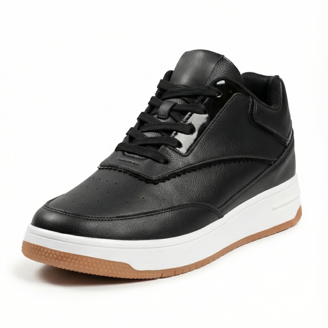 HEIGHTN Apex sneaker close-up detail of stitching and leather texture