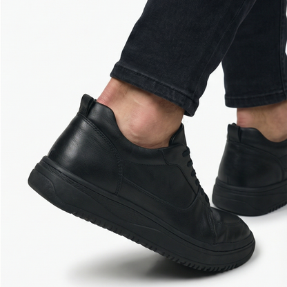 HEIGHTN Obsidian sneaker on foot lifestyle shot