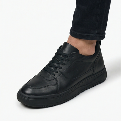 HEIGHTN Obsidian sneaker on foot lifestyle shot