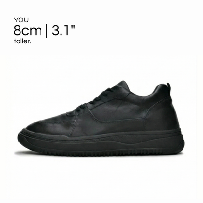 HEIGHTN Obsidian all-black height-increasing sneaker +8cm (3.1 inch) side view